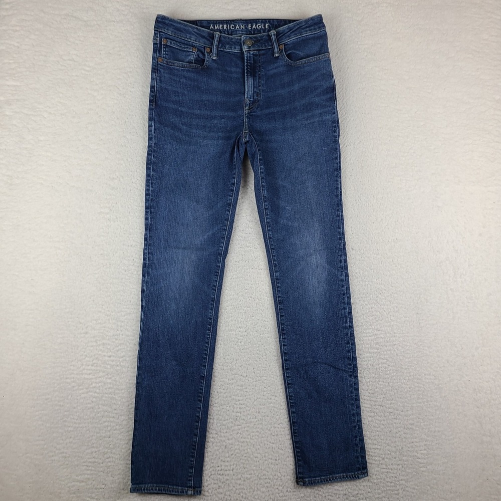 American Eagle Jeans Mens 32x34 Blue Airflex + Slim Medium Wash Denim